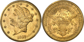 USA
République fédérale (1789 à nos jours) 
20 dollars en or - 1887 S San Francisco 
Magnifique exemplaire. 
33.43 - KM 74.3 
Superbe à FDC - PCG...