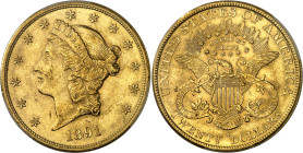 USA
République fédérale (1789 à nos jours) 
20 dollars en or - 1891 S San Francisco 
Magnifique exemplaire. 
33.43g - KM 74.3 
Superbe à FDC - PC...