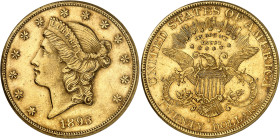 USA
République fédérale (1789 à nos jours) 
20 dollars en or - 1893 CC Carson City 
Bel exemplaire, traces de nettoyage. 
Rare. 
33.43g - KM 74.3...