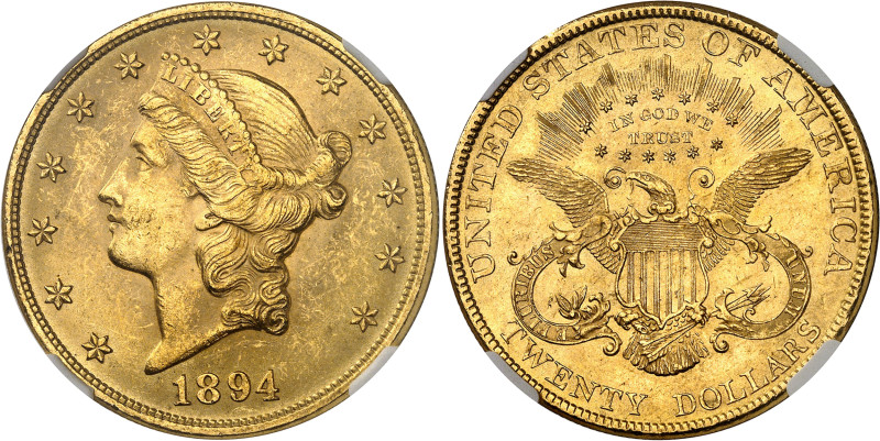 USA
République fédérale (1789 à nos jours) 
20 dollars en or - 1894 Philadelph...