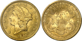 USA
République fédérale (1789 à nos jours) 
20 dollars en or - 1896 S San Francisco 
Magnifique exemplaire. 
33.43g - KM 74.3 
 Superbe à FDC - P...