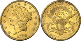 USA
République fédérale (1789 à nos jours) 
20 dollars en or - 1898 S San Francisco 
Magnifique exemplaire. 
33.43g - KM 74.3 
Pratiquement FDC -...