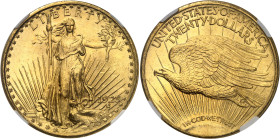 USA
République fédérale (1789 à nos jours) 
20 dollars en or - 1925 Philadelphie 
Magnifique exemplaire. 
33.43g - KM 131 
Pratiquement FDC - NGC...