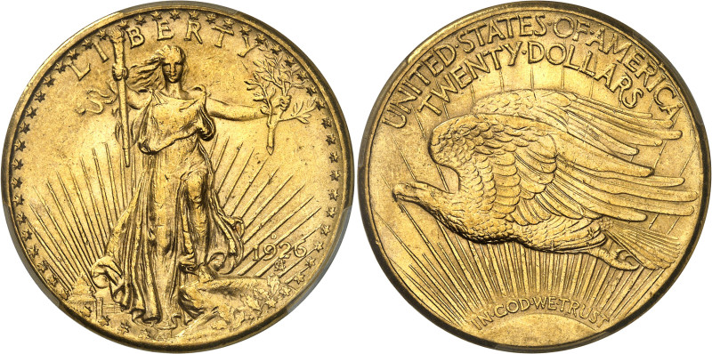 USA
République fédérale (1789 à nos jours) 
20 dollars en or - 1926 D Denver ...