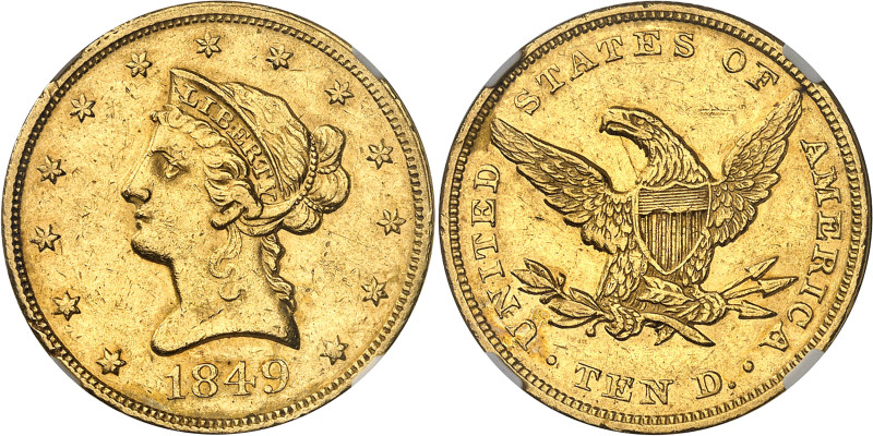 USA
République fédérale (1789 à nos jours) 
10 dollars en or - 1849 Philadelph...