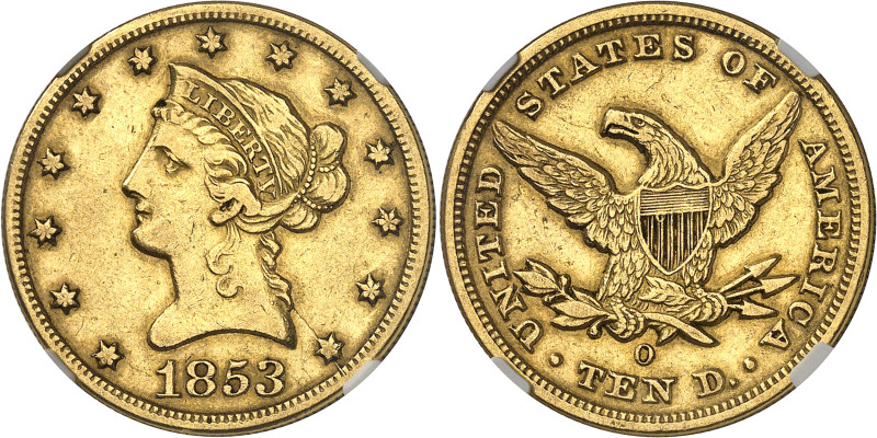USA
République fédérale (1789 à nos jours) 
10 dollars en or - 1853 O Nouvelle...