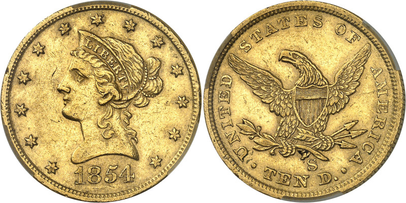 USA
République fédérale (1789 à nos jours) 
10 dollars en or - 1854 S San Fran...