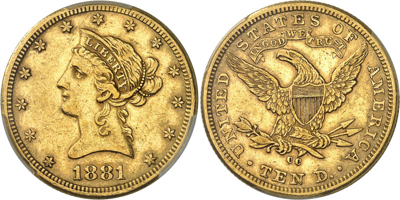 USA
République fédérale (1789 à nos jours) 
10 dollars en or - 1881 CC Carson ...