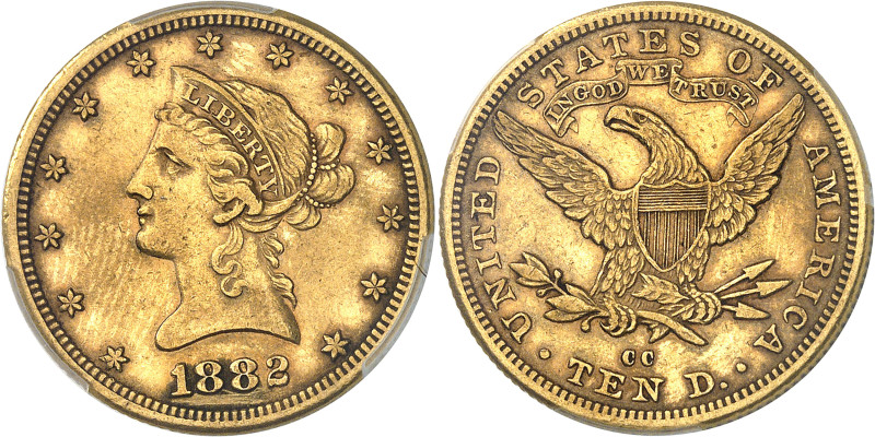 USA
République fédérale (1789 à nos jours) 
10 dollars en or - 1882 CC Carson ...