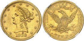 USA
République fédérale (1789 à nos jours) 
10 dollars en or - 1888 O Nouvelle-Orléans 
Bel exemplaire. 
Rare. 
16.71 - KM 102 
Superbe - NGC AU...