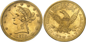 USA
République fédérale (1789 à nos jours) 
10 dollars en or - 1895 Philadelphie 
Magnifique exemplaire. 
16.71g - KM 102 
Superbe à FDC - PCGS M...