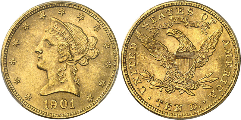 USA
République fédérale (1789 à nos jours) 
10 dollars en or - 1901 Philadelph...