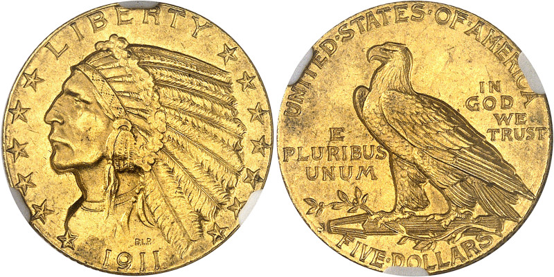 USA
République fédérale (1789 à nos jours) 
5 dollars en or - 1911 S San Franc...