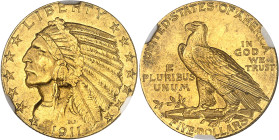 USA
République fédérale (1789 à nos jours) 
5 dollars en or - 1911 S San Francisco 
Magnifique exemplaire. 
8.36g - KM 129 
Pratiquement FDC - NG...