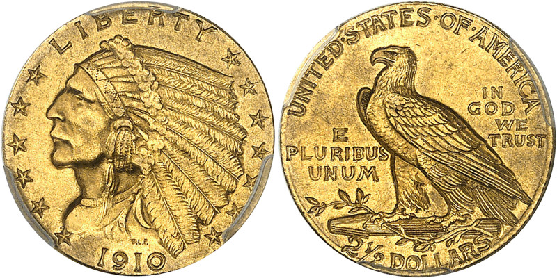 USA
République fédérale (1789 à nos jours) 
2.5 dollars en or - 1910 Philadelp...