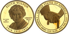 République fédérale (1789 à nos jours)
Épreuve sur flan bruni en or du 10 dollars "First Strike" Edith Wilson - 2013 West Point
Première émission.
...