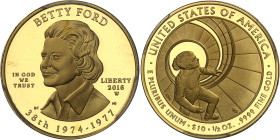 République fédérale (1789 à nos jours)
Épreuve sur flan bruni en or du 10 dollars "First Strike" Betty Ford - 2016 West Point
Première émission.
Ma...