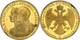 Yugoslavie
Alexandre Ier (1921-1934) 
4 ducats en or - 1931 Poinçon épée 
Magnifique exemplaire. 
13.92g - KM 14.1 - Fr. 4 
Pratiquement FDC - NG...