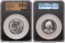 Elizabeth II silver Proof "St. George & The Dragon" 25 Dollars (5 oz) 2022 PR70 Ultra Cameo NGC, Modern Masters Series. Hand signed by John M Mercanti...