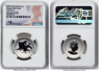 Elizabeth II platinum High Relief Reverse Proof "Wedge-Tailed Eagle" 100 Dollars (1 oz) 2021-P PR70 NGC, Perth mint, KM-Unl. Mintage: 350. First day o...