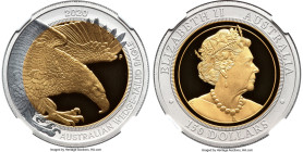 Elizabeth II Bi-Metallic Proof "Wedge-Tailed Eagle" 150 Dollars 2020-P PR70 Ultra Cameo NGC, Perth mint, KM-Unl. Mintage: 150. First Day of Issue. Hol...