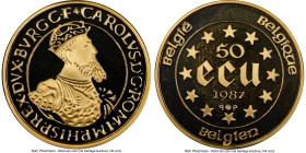 Baudouin gold Proof "Treaty of Rome - 30th Anniversary" 50 Ecu (1/2 oz) 1987 PR68 Ultra Cameo NGC, KM167, Fr-427. HID09801242017 © 2024 Heritage Aucti...
