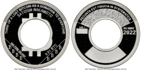 Rarity Check silver Proof Non-Loaded (Unfunded) "Lost Coin" 0.01 Bitcoin (BTC) 2022 PR69 Deep Cameo NGC, Ahonen-Unl. Mintage: 100. Accompanied by circ...