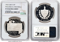 Republic silver Proof "Ptolomeo & Toscanelli" 10 Pesos 1992 PR70 Ultra Cameo NGC, Havana mint, KM354. HID09801242017 © 2024 Heritage Auctions | All Ri...