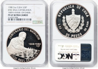 Republic silver Proof "Jose Raul Capablanca - 100th Anniversary of Chess" 20 Pesos (2 oz) 1988 PR67 Ultra Cameo NGC, Havana mint, KM531. HID0980124201...