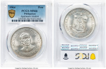 Republic "Apolinario Mabini" Peso 1964 MS66 PCGS, KM194. 100th Anniversary Birth of Apolinario Mabini. HID09801242017 © 2024 Heritage Auctions | All R...
