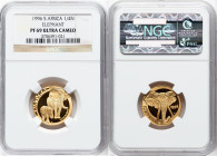 Republic gold Proof "Elephant" 1/4 Ounce 1996 PR69 Ultra Cameo NGC, Pretoria mint, KM202. Mintage: 3,740. Natura Series. HID09801242017 © 2024 Heritag...