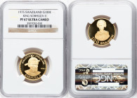 Sobhuza II gold Proof "75th Anniversary - Birth of King Sobhuza II" 100 Emalangeni 1975 PR67 Ultra Cameo NGC, KM27. Mintage: 1,000. HID09801242017 © 2...