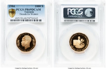 Republic gold Proof "Decade for Women" 1000 Shilingi 1984 PR69 Deep Cameo PCGS, KM17. From the Globus Collection HID09801242017 © 2024 Heritage Auctio...