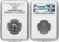 King Taufa'ahau Tupou IV palladium 1/4 Hau 1967 MS66 NGC, Pobjoy mint, KM21. Mintage: 1,700. Commemorating the Coronation of Taufa'ahau Tupou IV. HID0...