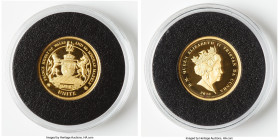Elizabeth II gold Proof "Royal Wedding" Unite (1/4 oz) 2018 UNC, Mintage: 1,000. Accompanied by box of issue and COA #0049 / 1000. HID09801242017 © 20...