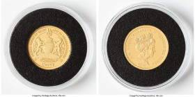 Elizabeth II gold Matte Proof "Royal Wedding" Unite (1/4 oz) 2018 UNC, Mintage: 100. Accompanied by box of issue and COA #045/100. HID09801242017 © 20...