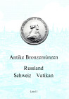 BANK LEU - Liste 15. Februar, 1977. Antike bronzemunzen, Russland. Schweiz, Vatikan. Pp non num. lots, 148, plates, 7. brossura ed. ottimo stato.