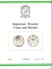 CHRISTIE'S - MANSON & WOODS LTD. London, 15 - June, 1979. Collection, Pantaleimon Synadino. Important Russian Coins and Medals. Pp.31, nn. 250, tavv. ...