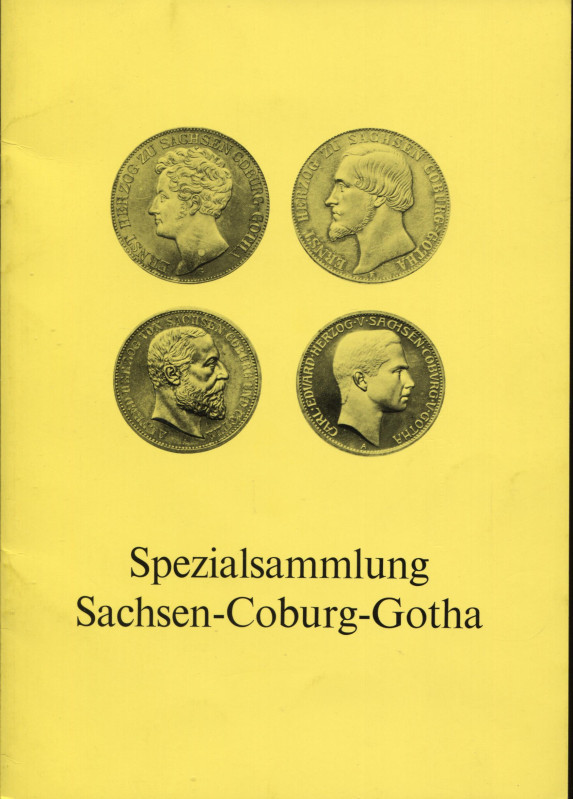 LEU BANK AG. - Zurich, Oktober, 1974. Spezialsammlung Sachsen-Coburg – Gotha. Pp...