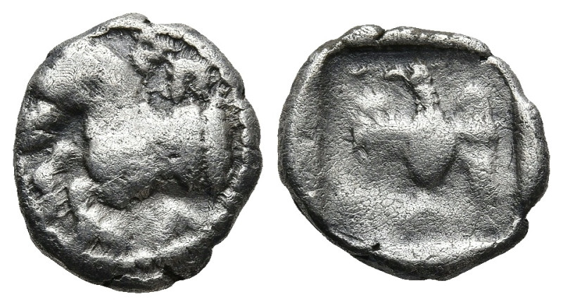 KINGS OF THRACE. Sparadokos. (circa 464-444 BC).
AR Diobol (11,3mm 1,2g)
Obv: ...
