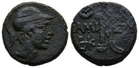PONTOS. Amisos. (Circa 111-105 or 95-90 BC). Struck under Mithradates VI Eupator
AE Bronze (20,3mm 8,9g)
Obv: Helmeted head of Ares right.
Rev: AMI...