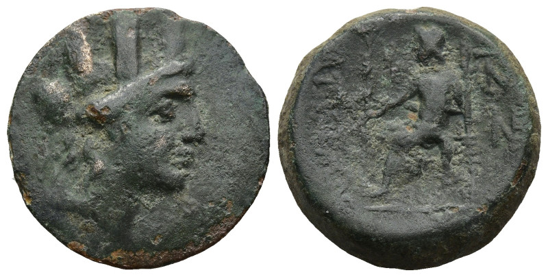 CILICIA. Tarsos (Circa 164-27 BC)
AE Bronze (20,9mm 5,5g)
Obv: Turreted, veile...