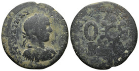 CILICIA. Tarsos. Elagbalus (AD 218-222)
AE Bronze (29,9mm 11,9g)
Obv: Laureate, draped and cuirassed bust of Elagabalus, right, seen from front
Rev...