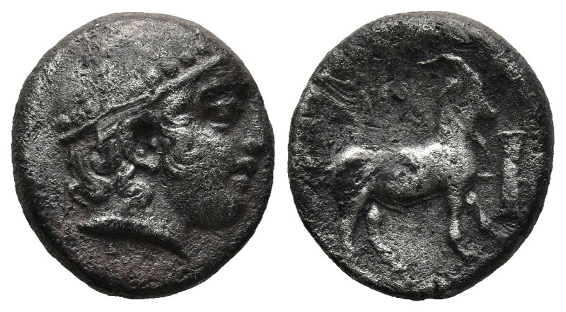 THRACE. Ainos. (Circa 431-429 BC)
AR Tetrobol (12,9mm 2,4g)
Obv: Head of Herme...