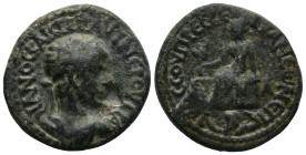 CAPPADOCIA. Tyana. Trajan (AD 98-117)
AE Bronze (26mm 11,8g)
Obv: ΑΥΤ ΝΕΡΟΥ ΤΡΑΙΑΝΟϹ ΚΑΙϹ ΓΕΡ. Laureate and cuirassed bust of Trajan, with paludamen...