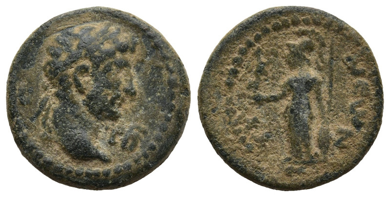 CAPPADOCIA. Tyana. Hadrian (117-138 AD)
AE Bronze (17mm 4g)
Obv: Laureate head...