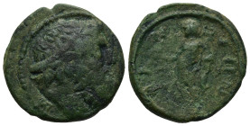 ASIA MINOR. Pseudo-autonomous issue (AD 2nd-3th century)
AE Bronze (22,3mm 7,4g)
Obv: Laureate head of Zeus to right;
Rev: Hermes standing left, ho...