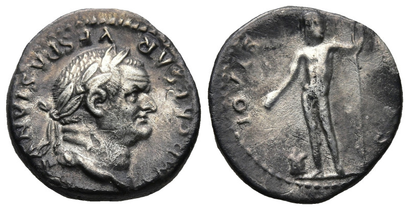 Vespasian (AD 69-79). Rome
AR Denarius (17,8mm 2,6g)
Obv: IMP CAESAR VESPASIAN...