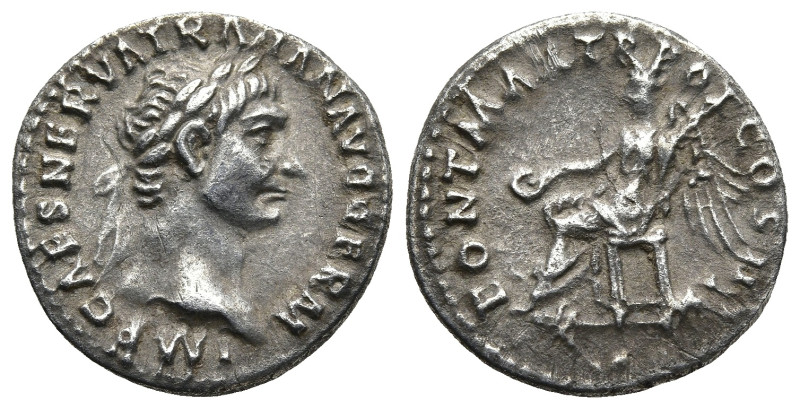 Trajan (AD 98-117). Rome
AR Denarius (17,6mm 2,9g)
Obv: IMP CAES NERVA TRAIAN ...