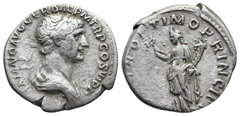 Trajan (98-117 AD). Rome
AR Denarius (19,9mm 3,1g)
Obv: IMP TRAIANO AVG GER DA...